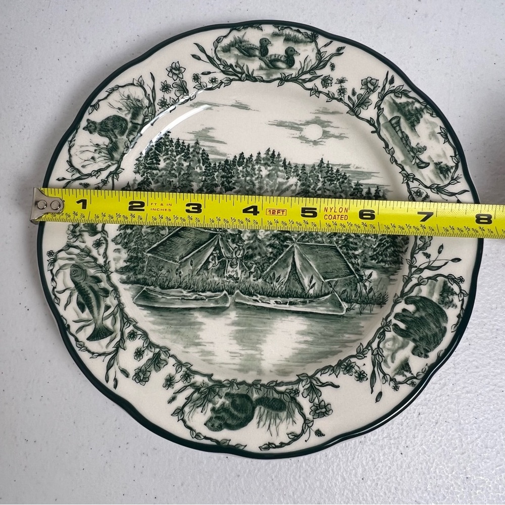 International Bob Timberlake Camp Green Salad Plate 7 7/8” Lodge Outdoors - Picture 2 of 7
